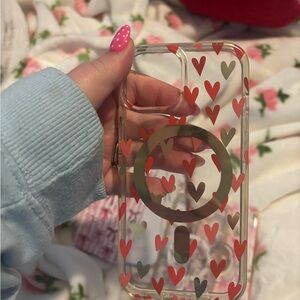 Heart Pattern iPhone 15 case